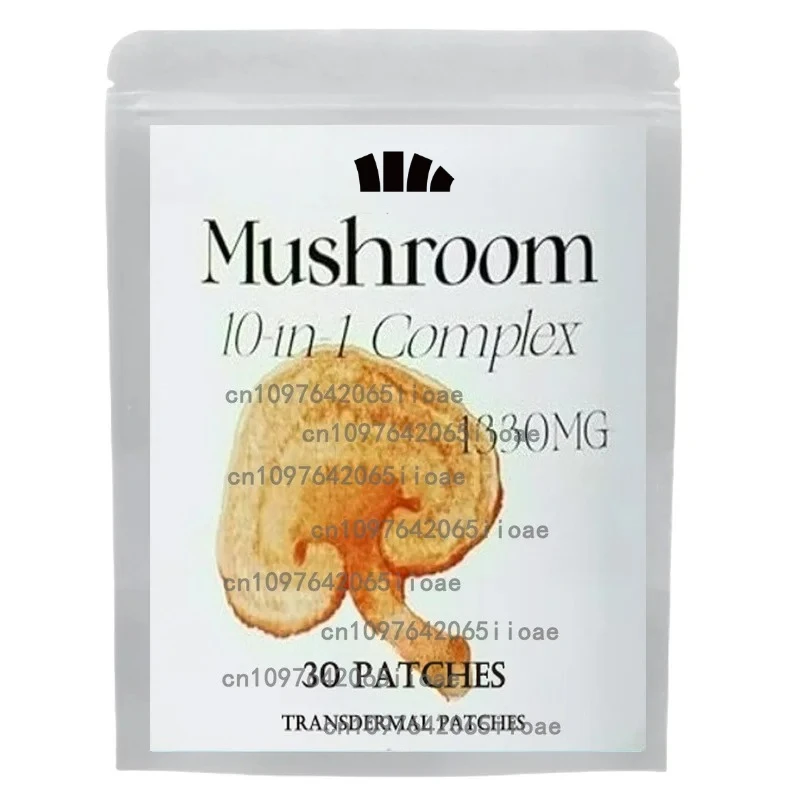 

Прозрачные пластыри для мозга с грибами и кордицепсом львиной гривы для памяти, фокусировки, энергии, поддержки иммунитета, 30 пластырей