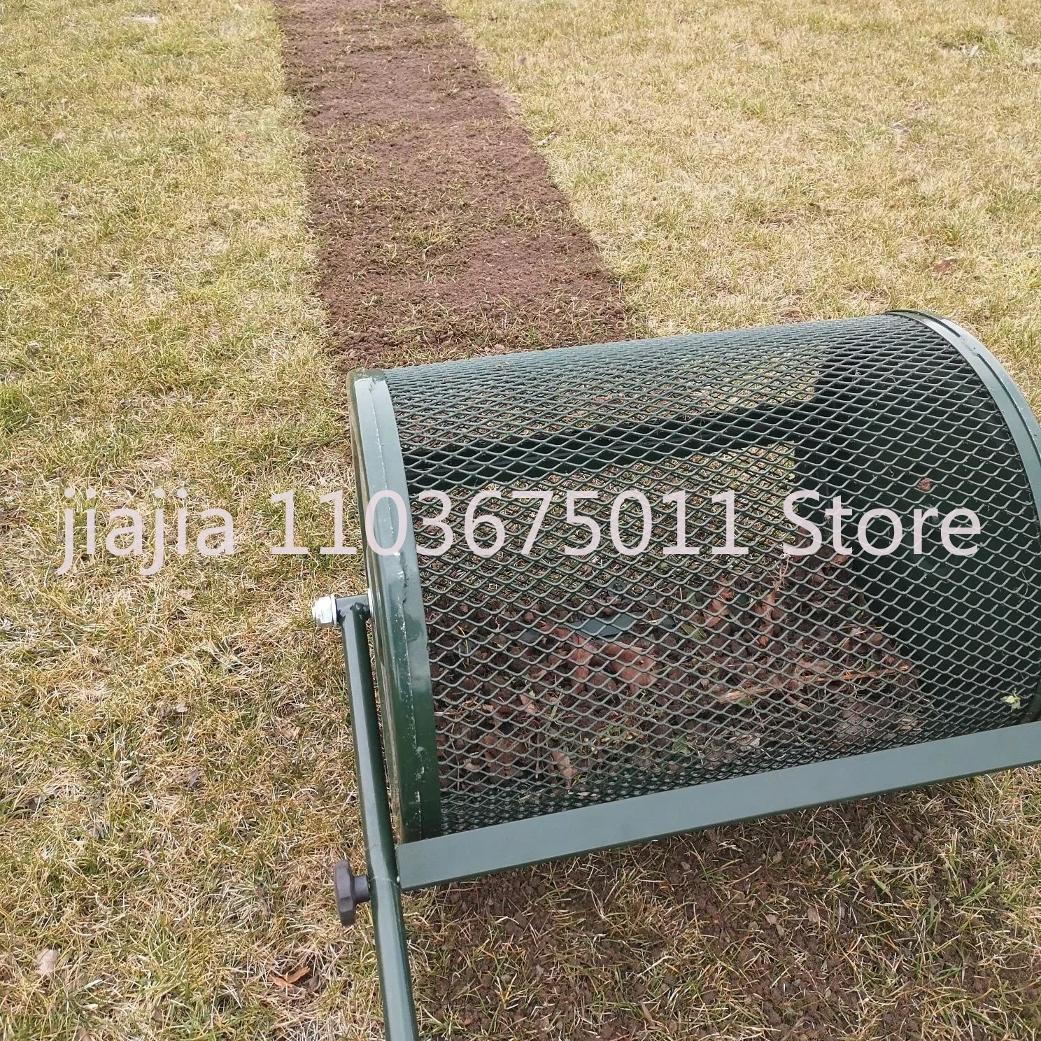 Spreader Roller Peat Moss Spreader For Planting, Seeding, Durable Lightweight Metal Mesh Spreader For Lawn