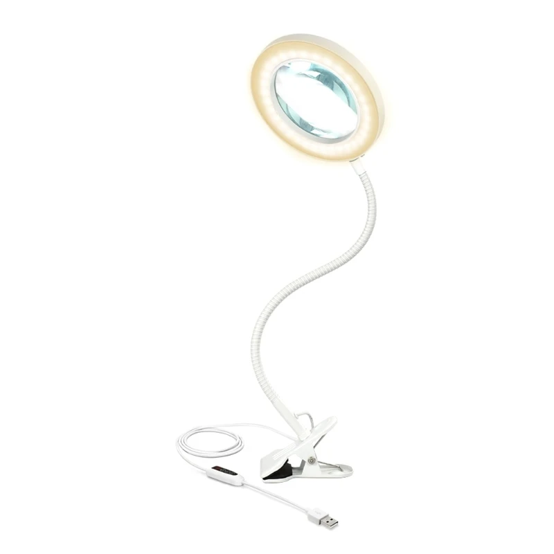 5X 虫眼鏡 ライト付き 72 LED 拡大鏡 デスクライト スキンケアドロップシップ用