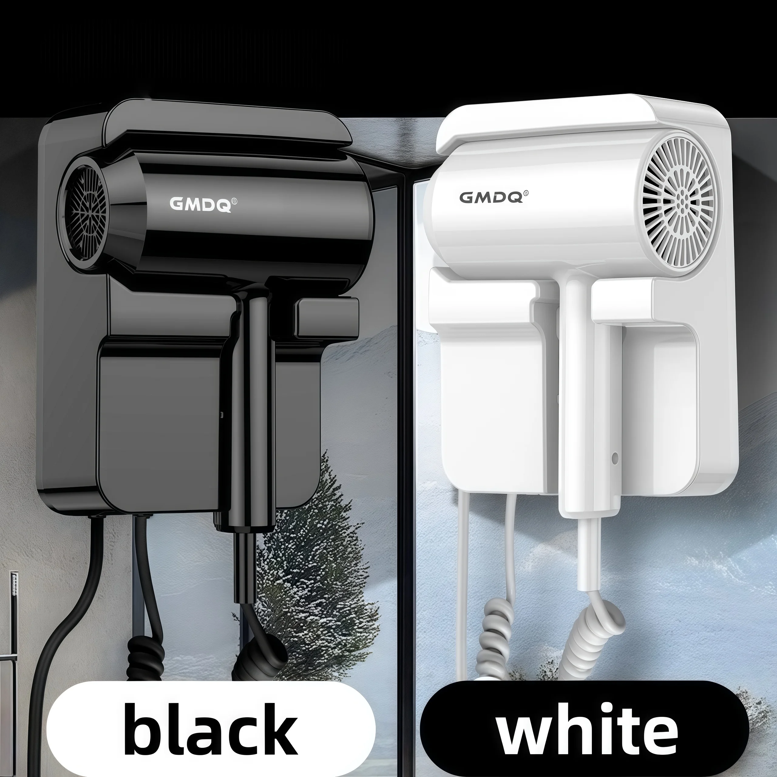 

GMDQ1300W hotel wall-mounted hairdryer, suitable for bathrooms/toilets, guesthouses, and homes, European standard 220V hairdryer