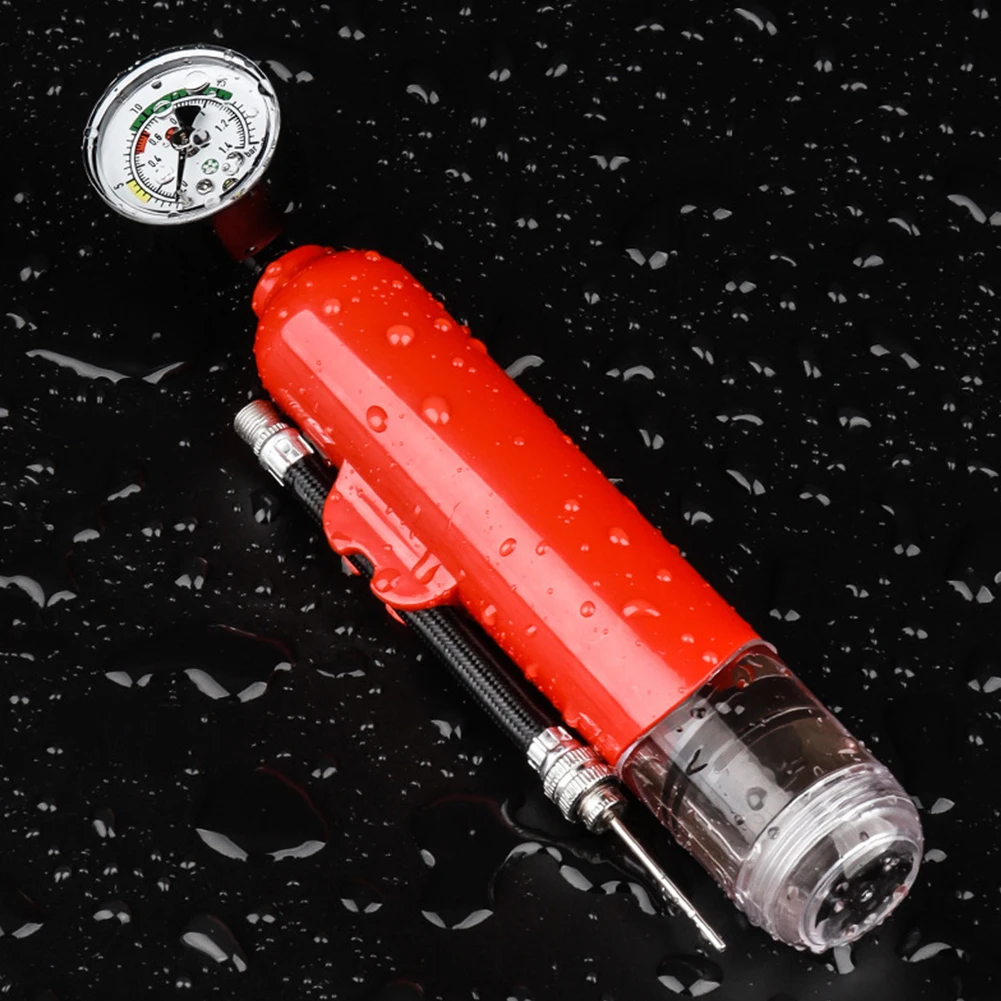 مضخة دراجة محمولة 20 رطل لكل بوصة مربعة مع مقياس الضغط منفاخ إطارات دراجة نارية ضد الغبار مضخة إطار دراجة لدراجة الطريق الجبلية