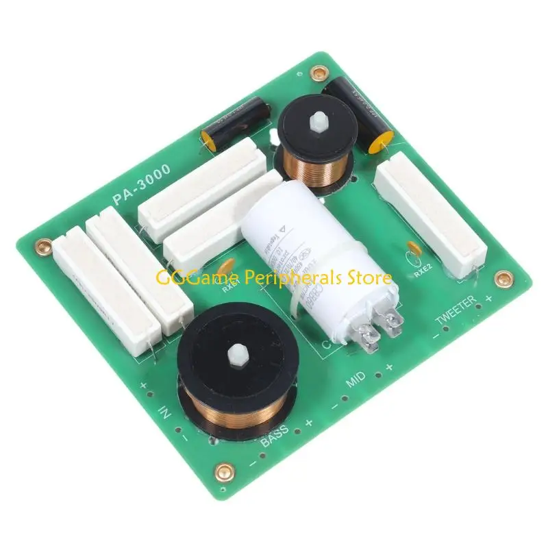 U55B Speaker Divider Board with Visible Component Layout, Printed Wiring Text, and Passive Split Design for Speaker Replacement