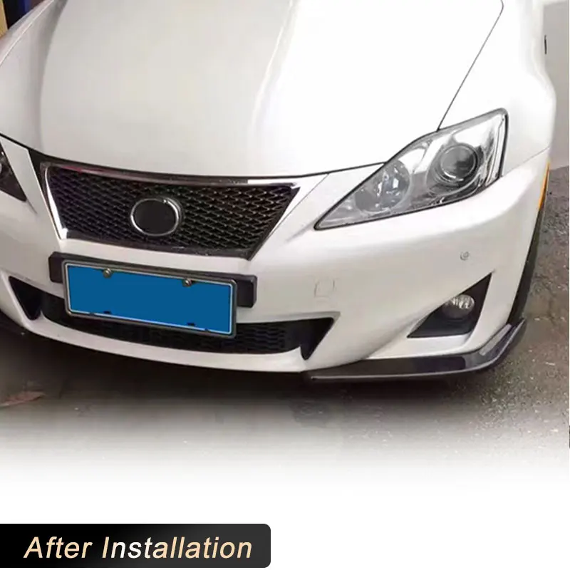 Car Front Bumper Splitters Spoiler for Lexus IS IS250 2011 2012 2013 Car Front Splitters Lip Side Aprons Body Kits Carbon Fiber