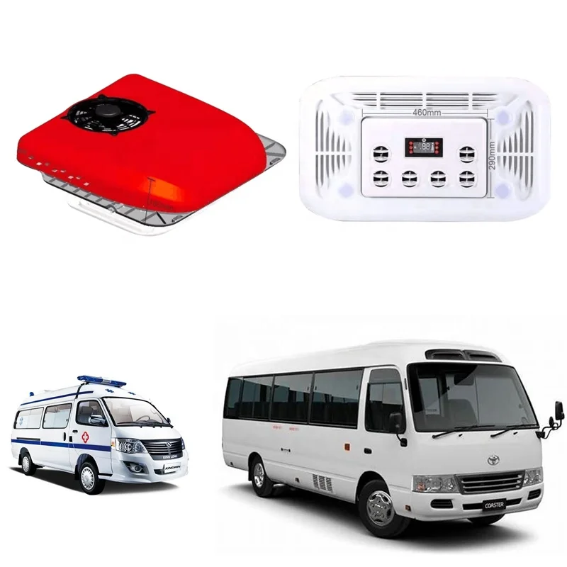 

GOUKU 12 Volt 24v Dc Ambulance Van Rooftop rv tractor Universal Bus air conditioner for trailer