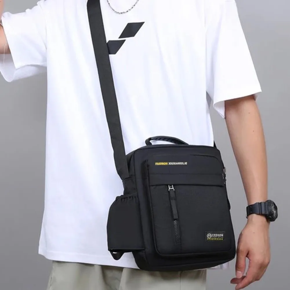

Casual Men's Single-Shoulder Bag Waterproof Large Capacity Business Trend Bag Multiple interlayers Oxford Bag Unisex