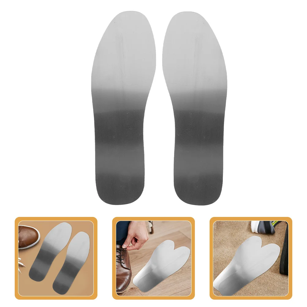 

1Pair Puncture Resistant Shoe Insoles Stainless Steel Inserts Wear Resistant Anti-Nail Shoes Insoles Size 38 for Hiking