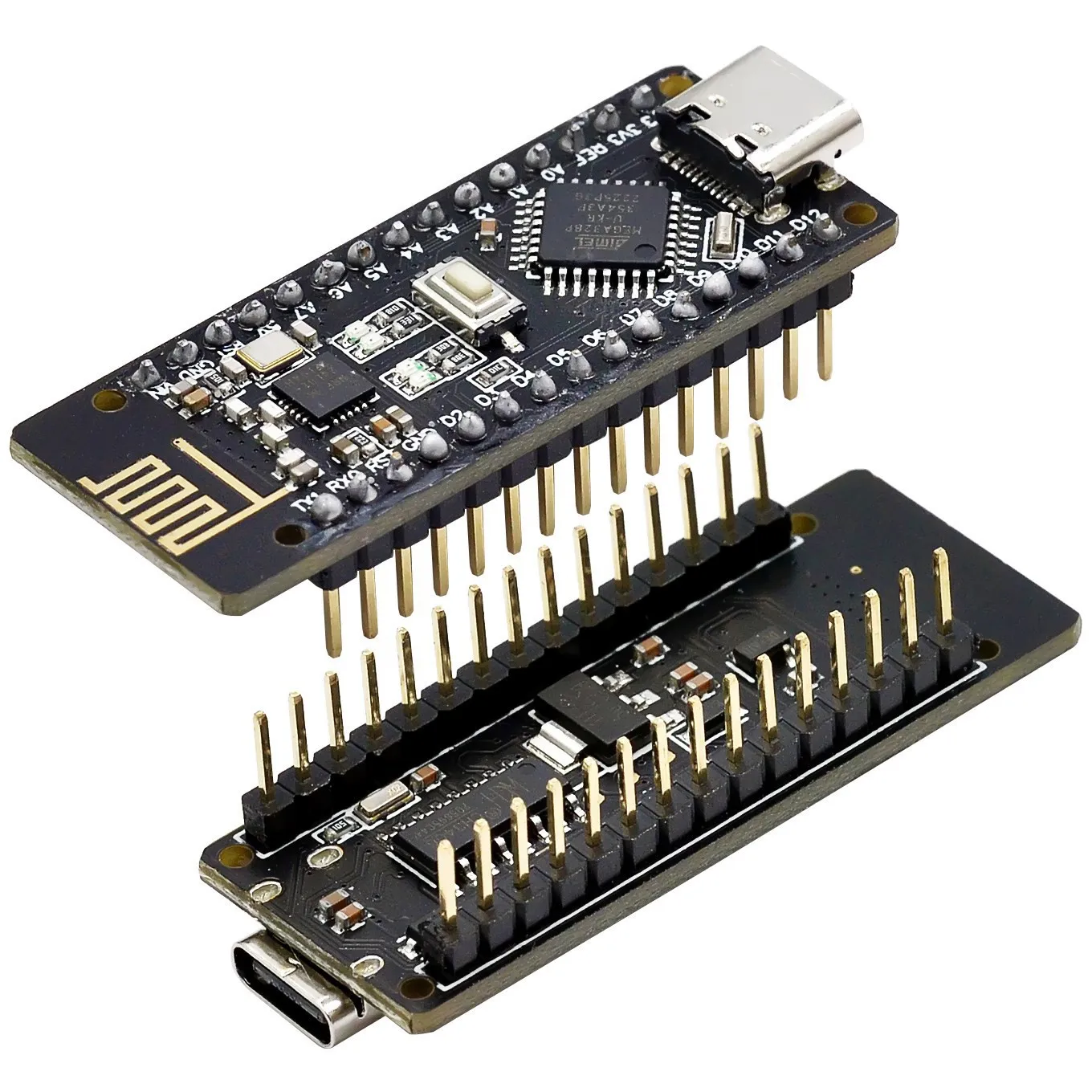 RF-Nano for Arduino Nano V3.0, Micro USB Nano Board ATmega328P QFN32 5V 16M CH340, Integrate NRF24L01+2.4G wireless