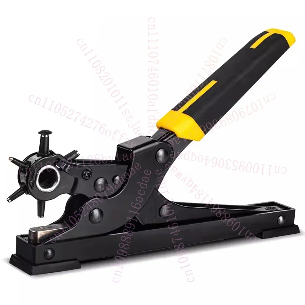 Leather Hole Punch Plier, Rotary Punch Tool for DIY Leathercraft, Watch Straps, Dog Collars, Saddles & Belts