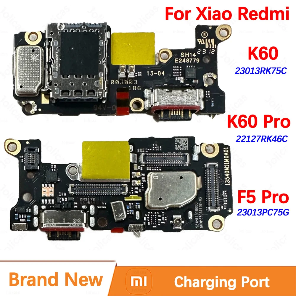 100% Brand New Original Charging Port For Xiaomi Redmi K60 Pro Quick Fast USB Charger Dock Board Connect POCO F5 Pro 23013RK75C