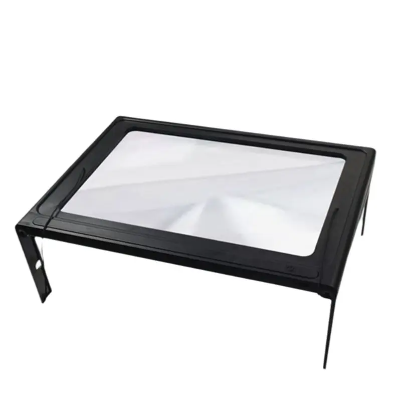 B03C-Full Page 3X Magnification Desk Reader With LED For Senior Vision, Foldable Large Reading Magnifier
