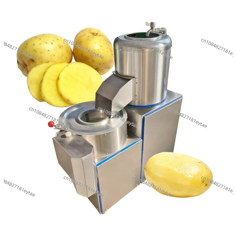 Multi-Functional Automatic Potato Peeling And Dicing Machine for French Fries - Efficient Slicing And Cleaning Kitchen Appliance