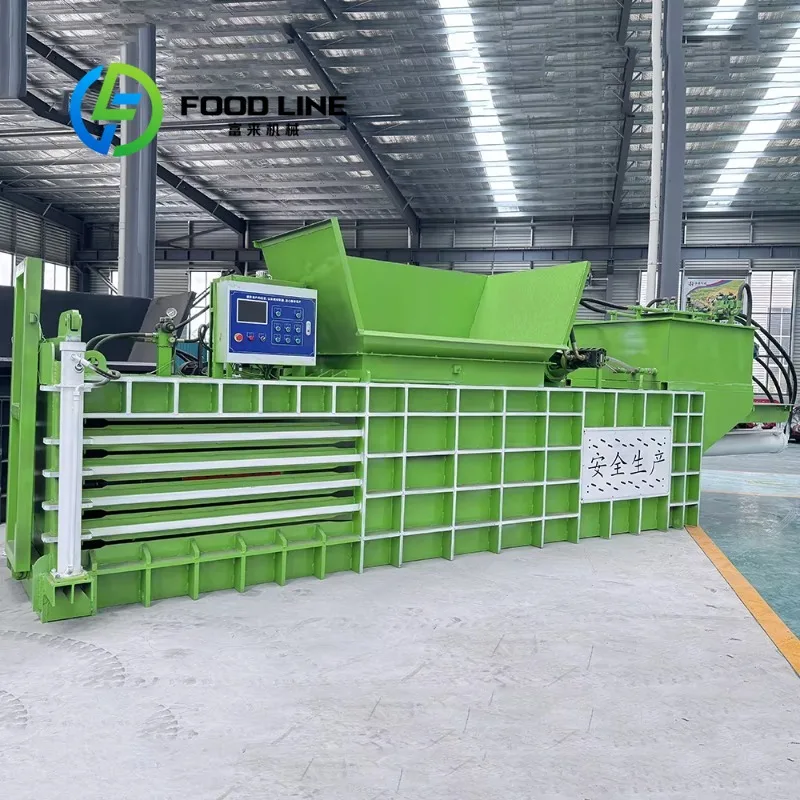 Horizontal Hydraulic Baler Heavy Load Recycling Machine For Waste Paper Plastic Textile Mixed Recyclable Materials Baling