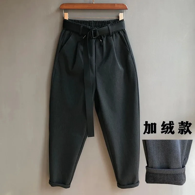 Spring Autumn Straight Casual Pants Men\'s Loose Slim Cotton Pants Homme Mens Korean Trend Solid Color All-match Trousers For Men