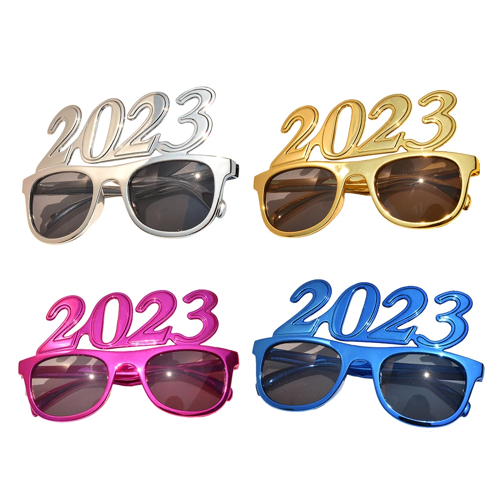 

4Pcs New Year Party Glasses 2023 Eyeglasses Creative Funny Photo Props New Year Party Supplies Favors 2023 Eyeglasses