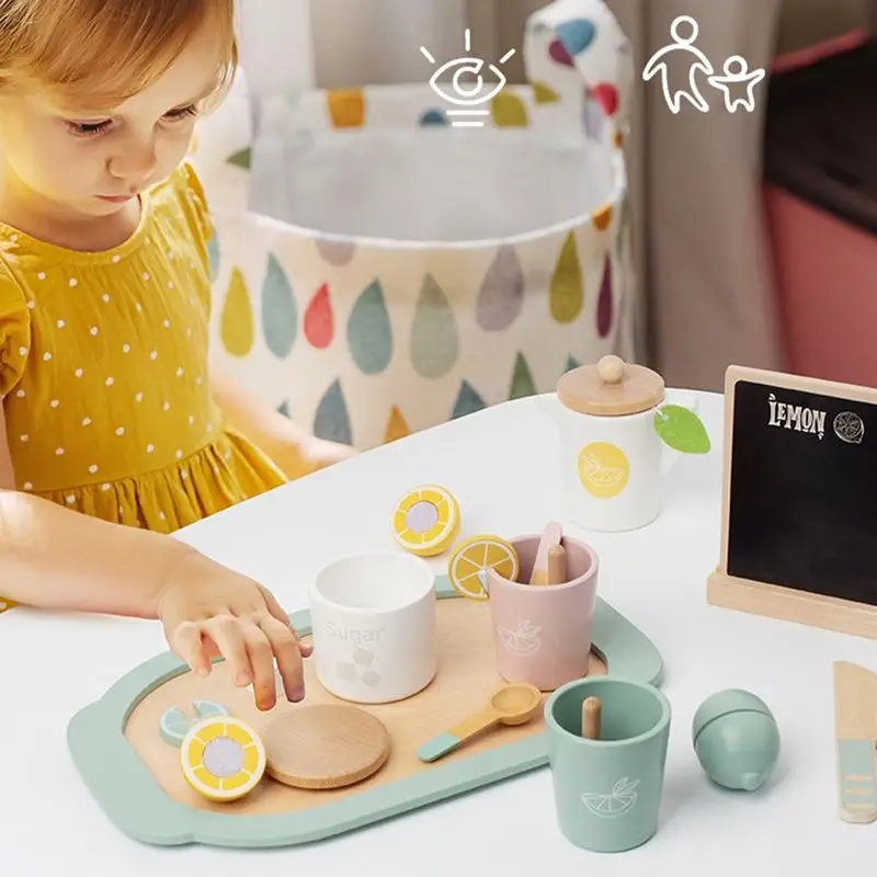 

Tea Party Set For Little Girls Fake Play Food Playset Tea Set Toy Preschool Learning Kitchen Toys Educational Toys Play Tea Set