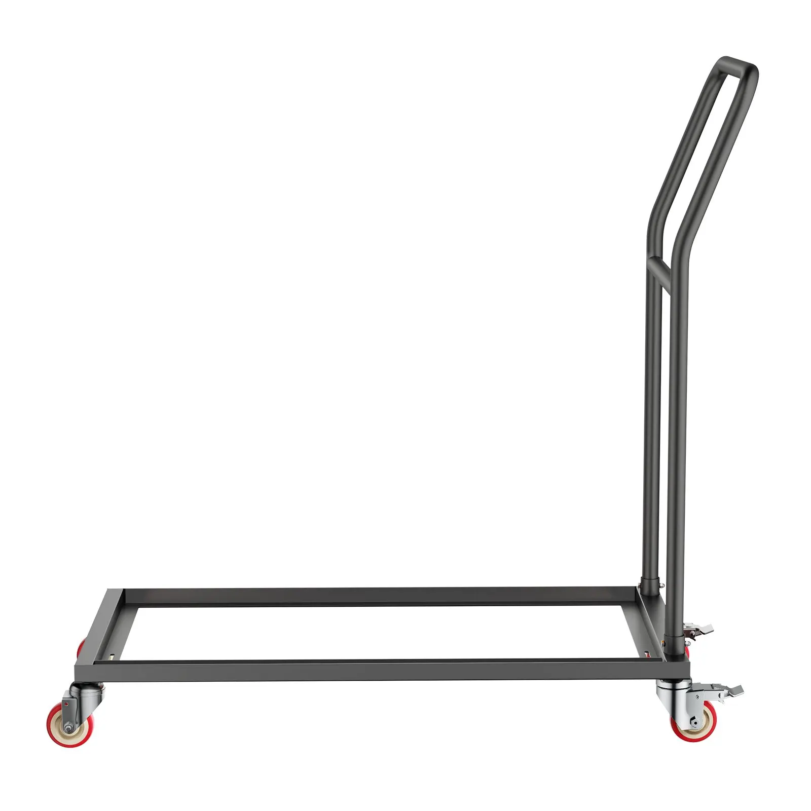 

Тележка-стеллаж для складных стульев на 25 штук, грузоподъемность 300 фунтов, L-образная, вертикальная