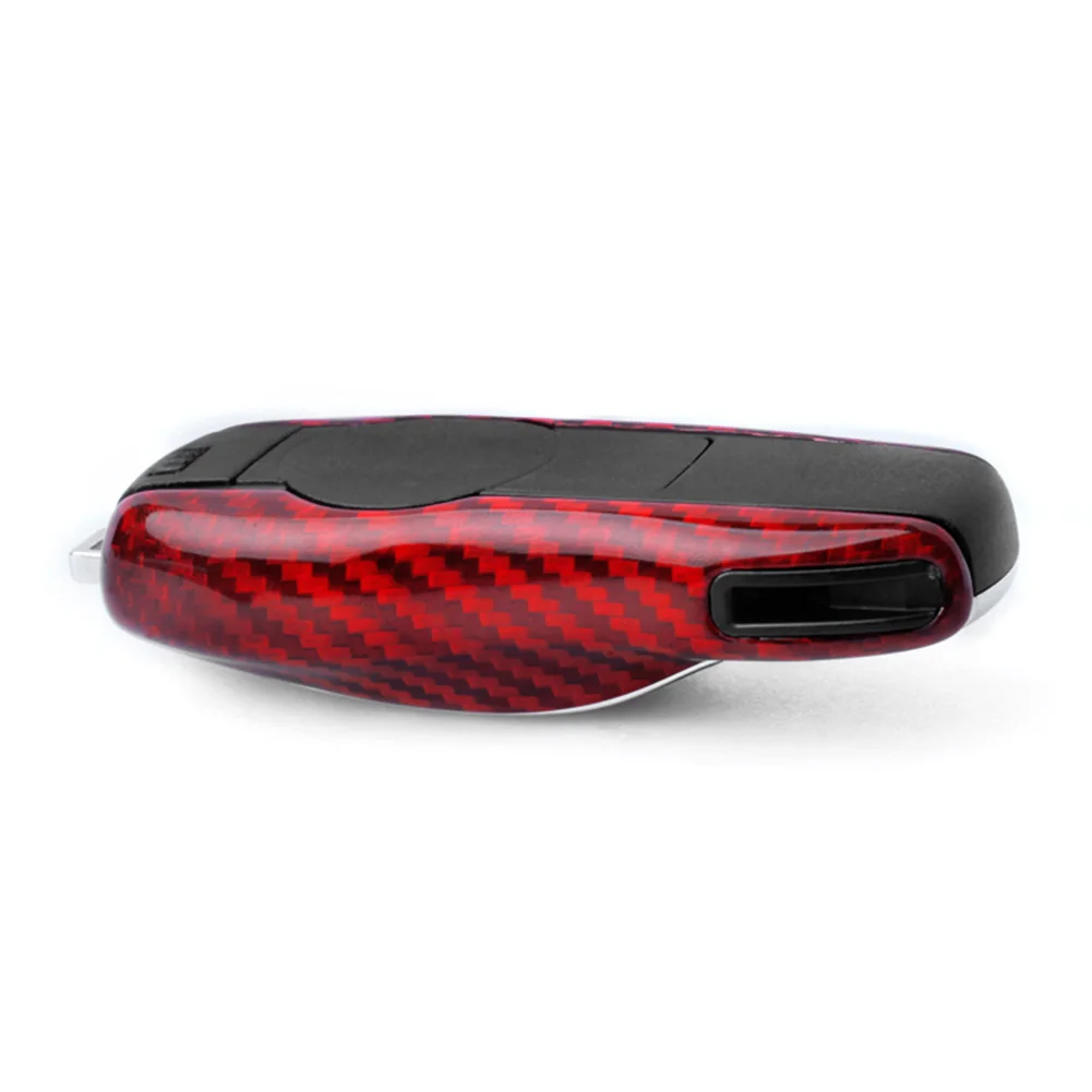 Genuine Carbon Fiber Car 4 Buttons Remote Key Fob Case Shell Cover Universal For Porsche 911 Cayenne Panamera etc.