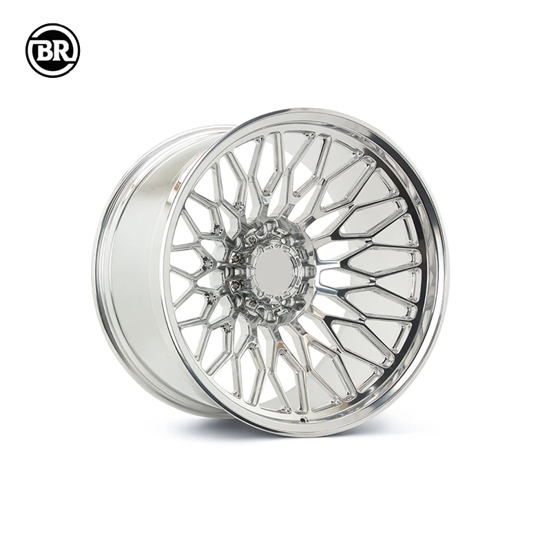 Custom Electroplating Glossy Surface 18-26 Inch Racing Car Wheels Deep Dish Forged 5*130 Rims With Polished Lip