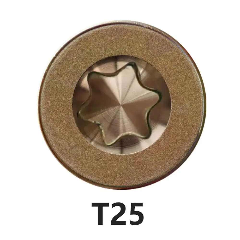 100Pcs/Pack 35mm 45mm 60mm 80mm Self-tapping Screw Galvanized Torx T25 Screws M5 Flat Head Woodworking Screws Hardware Tools