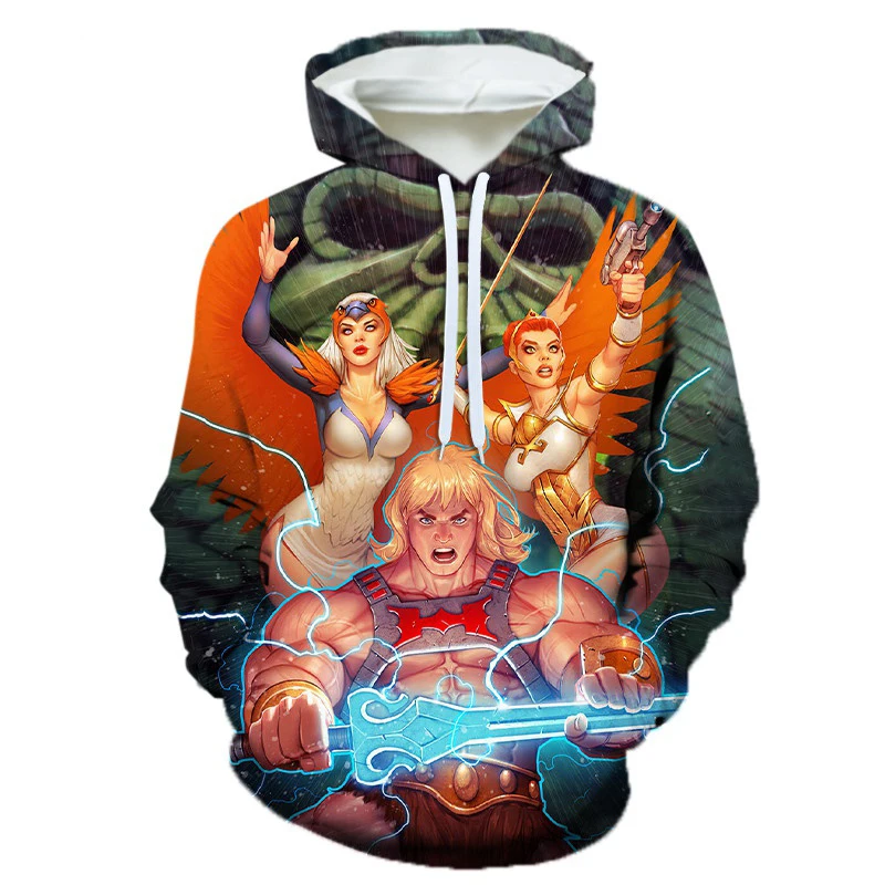 He Man And The Masters of The Universe Hoodies Anime 3D Printed Men Women Sweatshirts Oversized Hoodie Kids Pullovers Tracksuits