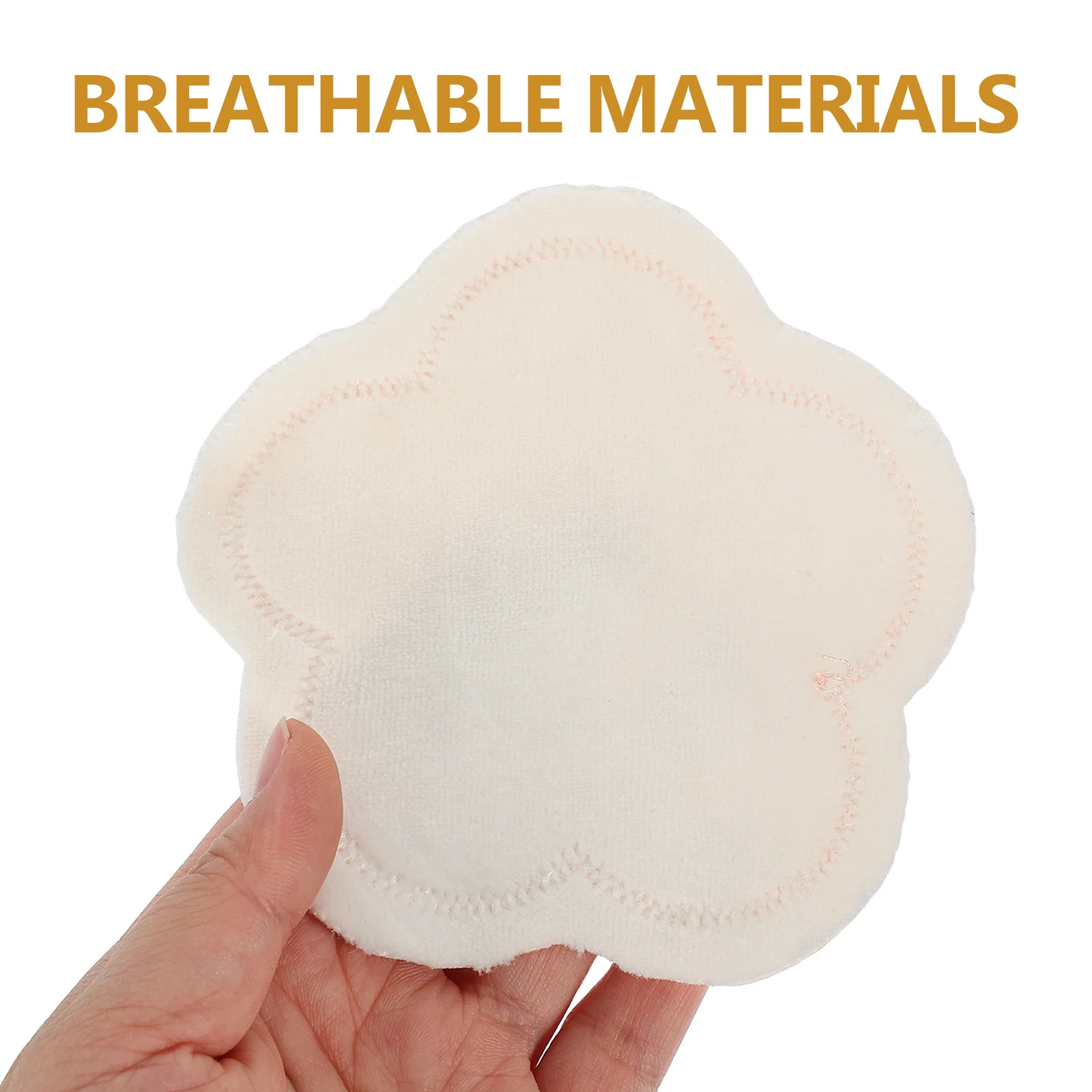 

2 Pairs Breast Pads Breastfeeding Breastpads Washable Petal Shape Breathable Nursing Plain Color Single Patch for Mother