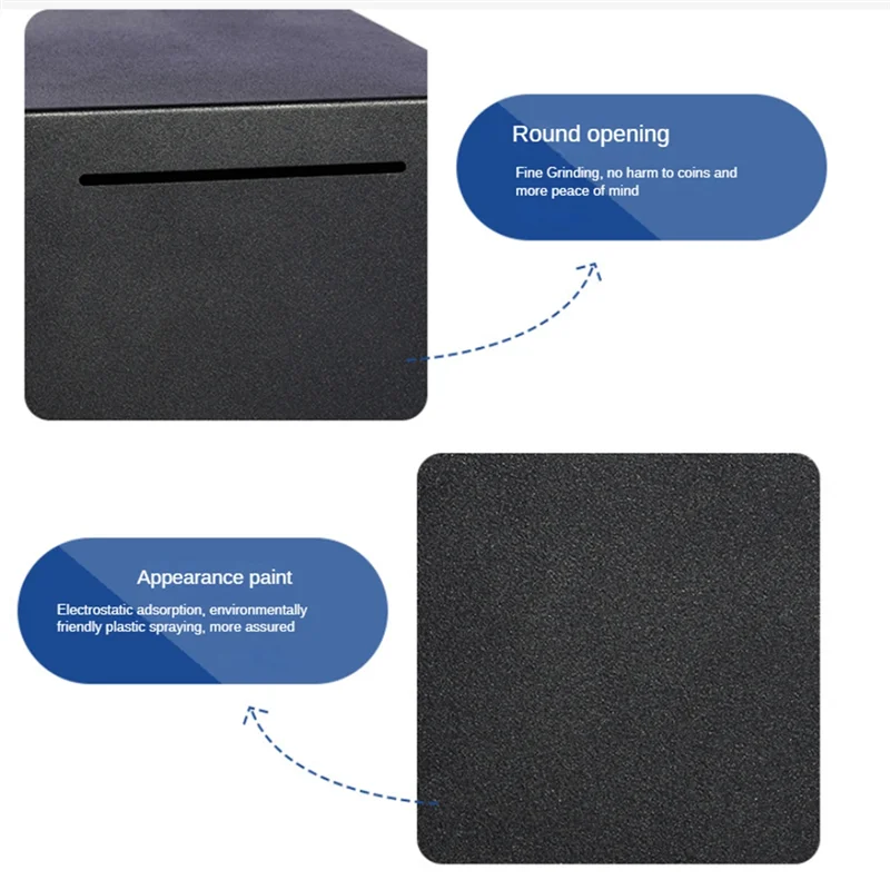 

Копилка для взрослых ZIZI, только копилка из нержавеющей стали может быть введом и настроен, неоткрываемая копилка, простая в использовании, черная