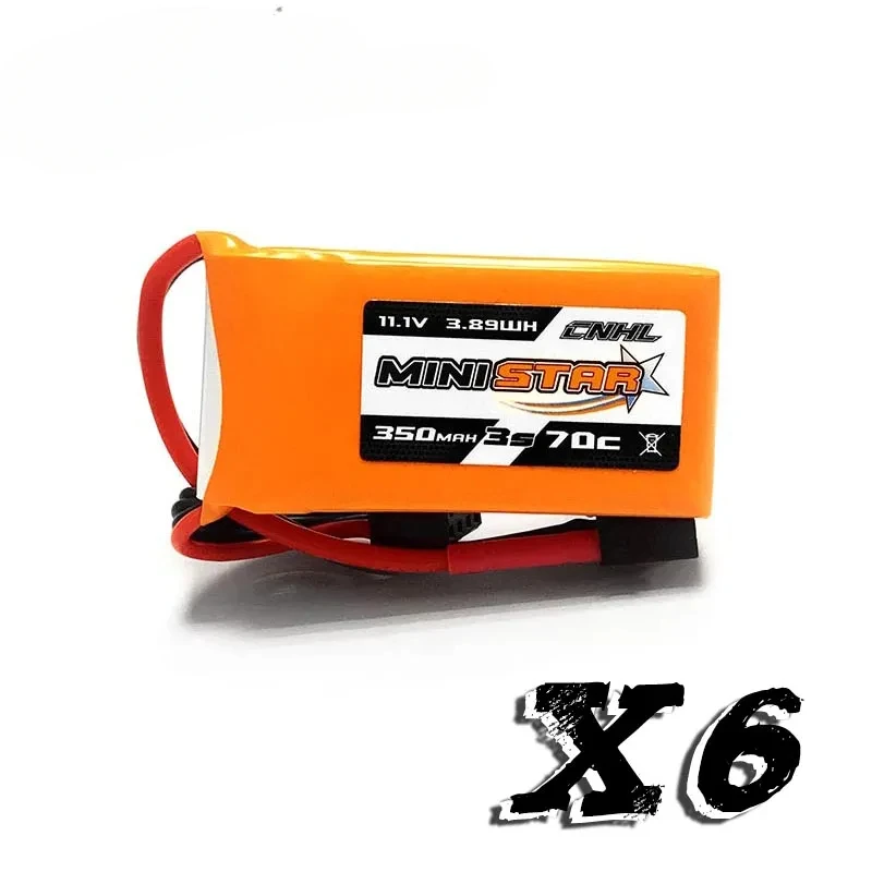 6PCS Lipo 3S 350mAh Battery 11.1V 70C Ministar Series With XT30 For Mini Quad RC FPV Drone Quadcopter Helicopter Airplane