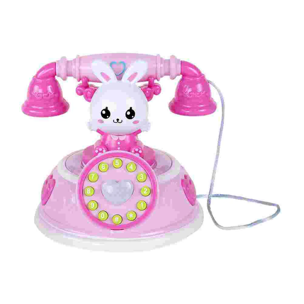 

Kids Cell Phone Toy Children Pretend Play Simulated Telephone Children’s Toys Childrens Role Plaything Cartoon Rotary Girls