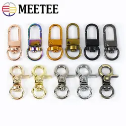 10Pcs 10mm Metal Buckles KeyChain Swivel Clip Lobster Clasp Bags Strap Dog Collar Carabiner Snap Hook DIY Hardware Accessories