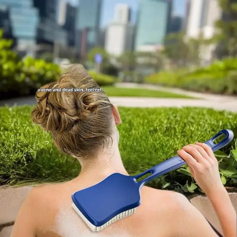 أداة تنظيف فرشاة حمام بمقبض طويل، شعيرات ناعمة للجسم وا برو للرجال للاستخدام المنزلي للنساء والرجال وكبار السن #3