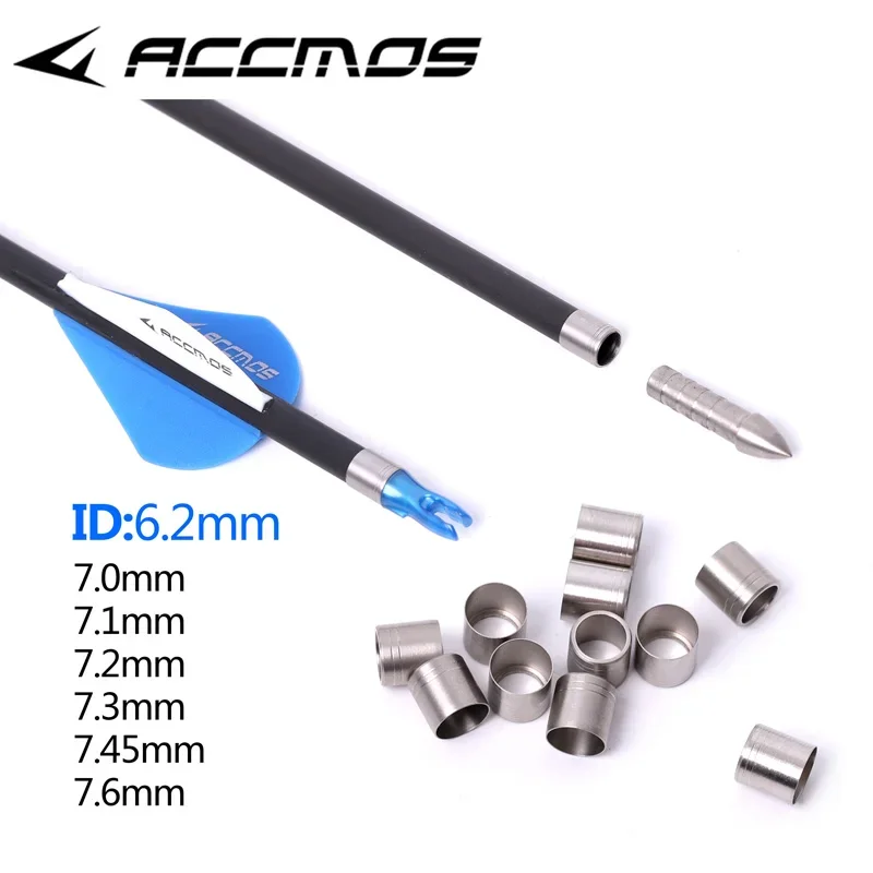 12pcs Archery Stainless Steel Explosion-proof Ring For The ID 4.2 mm ID 3.2mm ID6.2mm Arrow Shaft Protecter Ring Arrow Collar