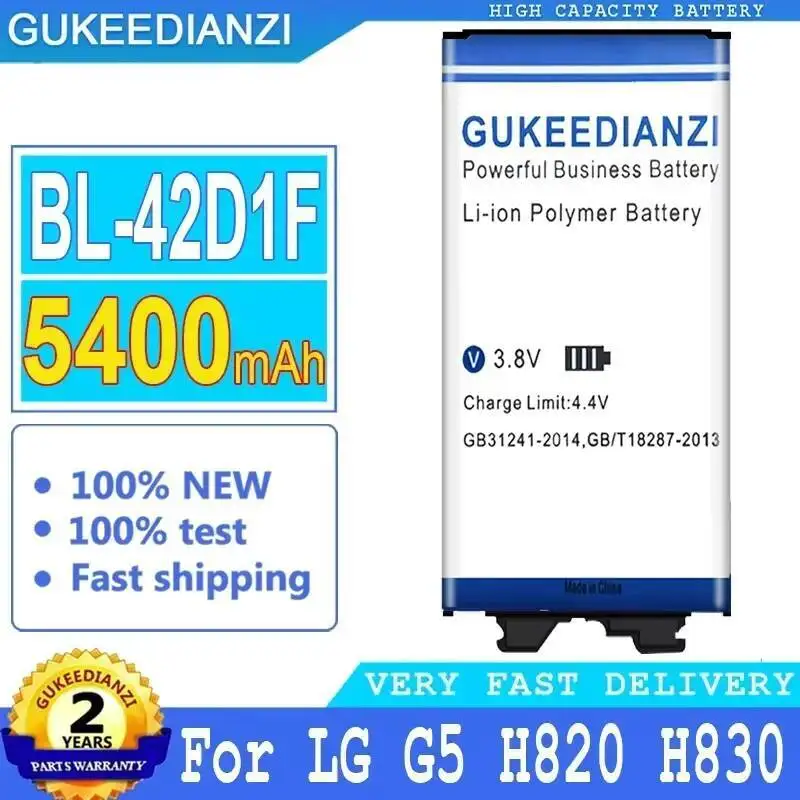 

Аккумулятор BL-42D1F 5400 мАч для LG G5 H820 H830 H831 H840 H850 H860N H860 H868 F700 VS987 LS992 US992 F700L F700S F700k