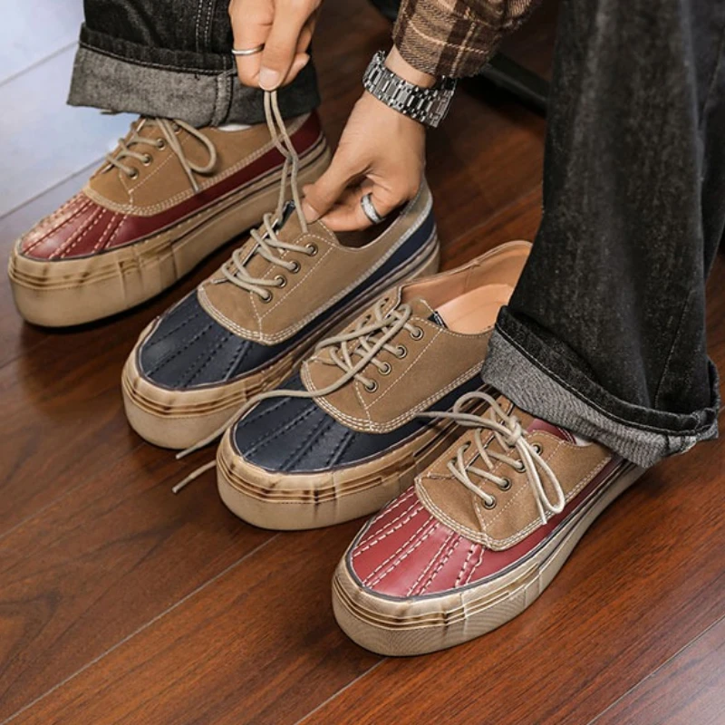 

Мужские брендовые разноцветные низкие кроссовки с круглым носком на шнуровке, новый стиль, удобные низкие модные нишевые высококачественные кроссовки