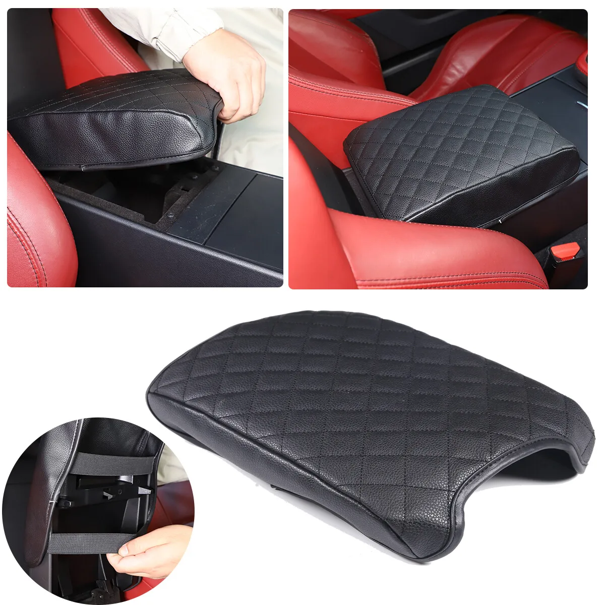 

PU Leather Car Center Console Armrest Box Cover Protection Case For Jaguar F-TYPE X152 2013-2025 Handrest Box Cover Accessories