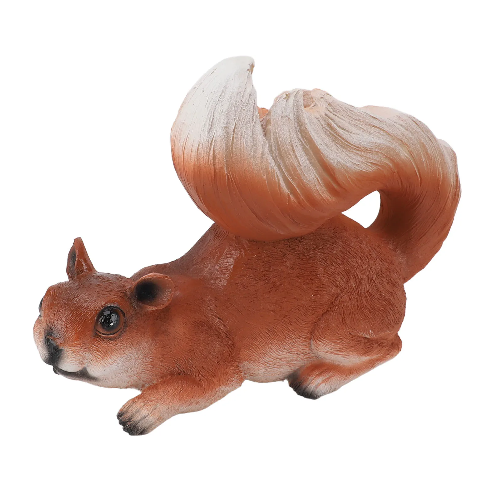 Funny Squirrel Resin Statue Outside Courtyard Balcony Outdoor Ornament S Warp Tail Lay On Stomach Shape Garden Decor