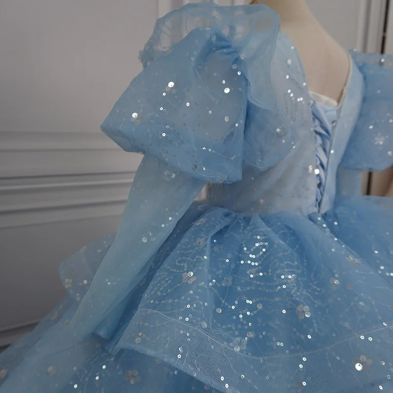 Children's Formal Dress Princess Dress High-end Birthday Girl Evening Dress Flower Girl Wedding Little Girl Piano Performance Dr