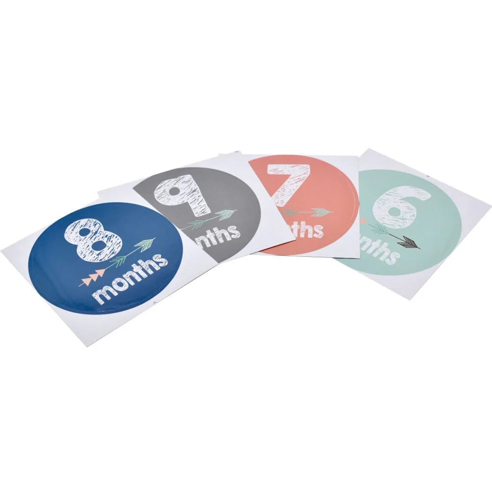 

24Pcs Infant Stickers Washable Repeated Paste Milestone Age Tracker for Baby's First Year Special Moments Capture