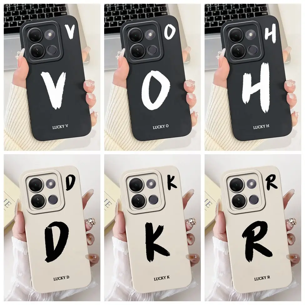 

Чехол для Infinix Smart 7HD X6516 для Infinix Smart 7 HD, простой модный чехол с буквенным узором, силиконовый противоударный бампер