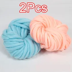 2Pcs 250g Super Chunky Yarn hand knitting Bulky Arm Knitting line Roving Knitted Blanket threads Super Thick Yarn Carpet Hats