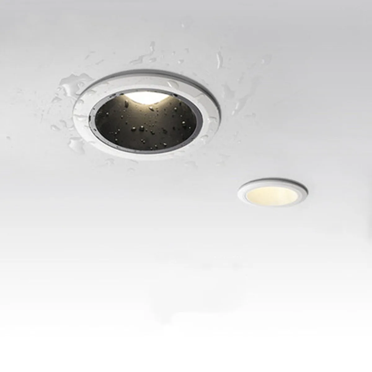 Imagem -02 - Casa de Banho à Prova Impermeável Água Led Downlight 9w 12 15 20 25 Ip65 Recessed Led Lâmpada Luzes para Exterior à Prova D220v Água Luz de Ponto Ac220v 110v