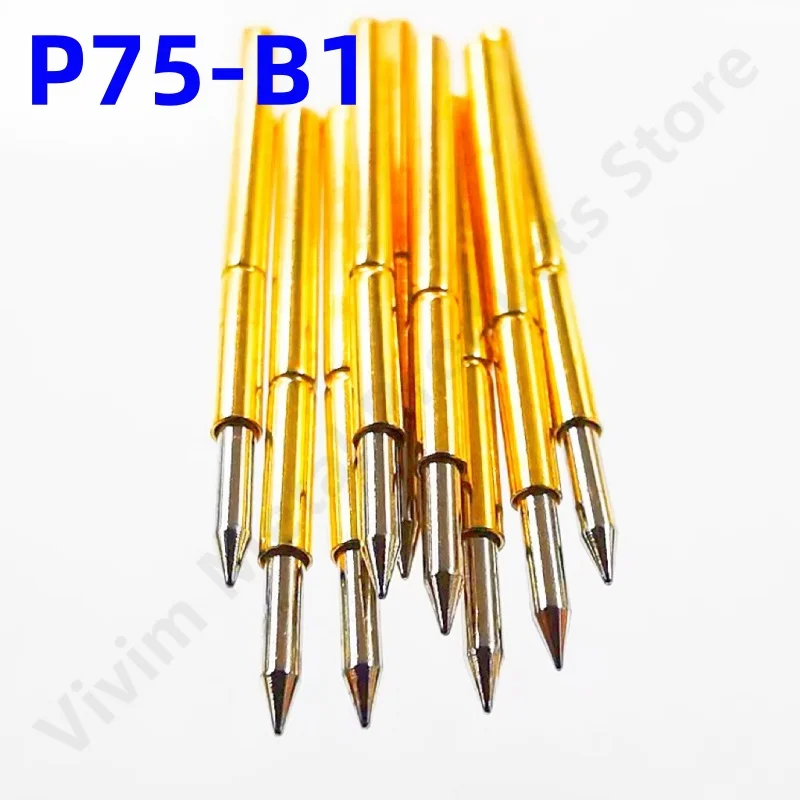 20/100PCS P75-B1 Spring Test Pin Test Probe P75-B Electric ICT FCT PCB Test Tool 0.66/1.02/16.3mm Needle Sharp Tip Head Pogo Pin