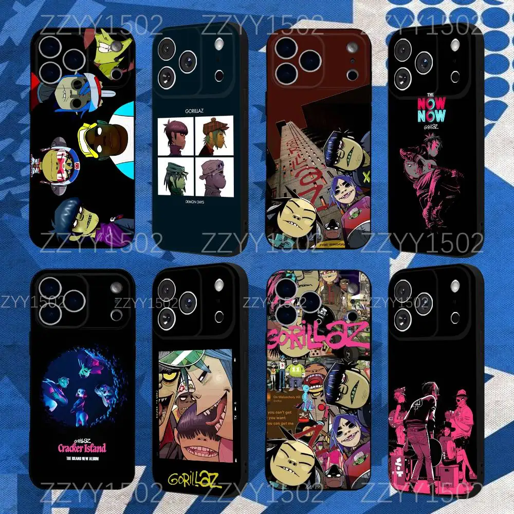 

G-Gorillaz COOL Band Phone Case For iPhone 17,16,15,14,13,12,Pro,Max,Plus,E,SE4,Air,Mini Black Funda Shell