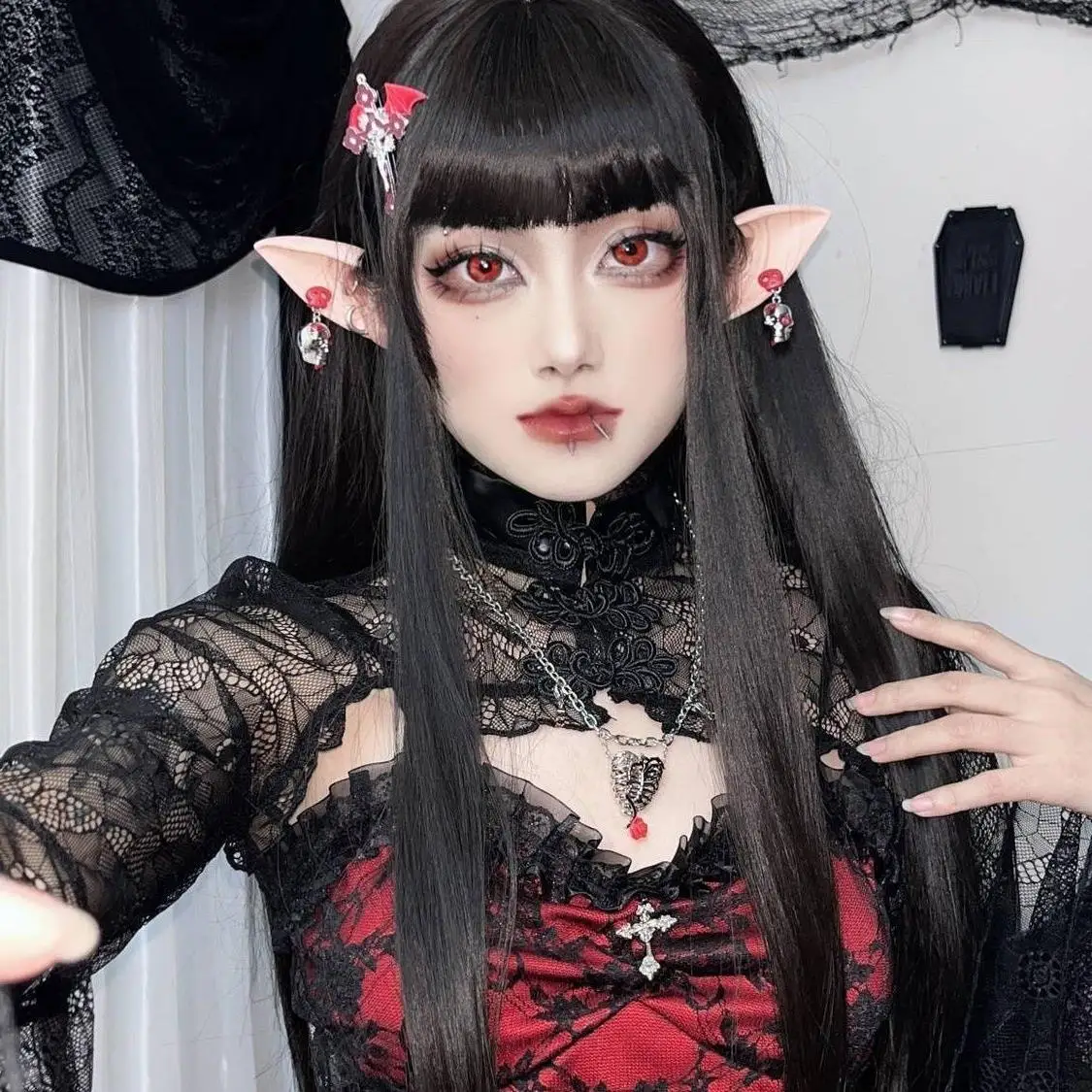 

Сексуальный кружевной кулон-крестик для Хэллоуина, для ночных клубов, для танцоров Gogo, индивидуальный женский модный трендовый сценический костюм