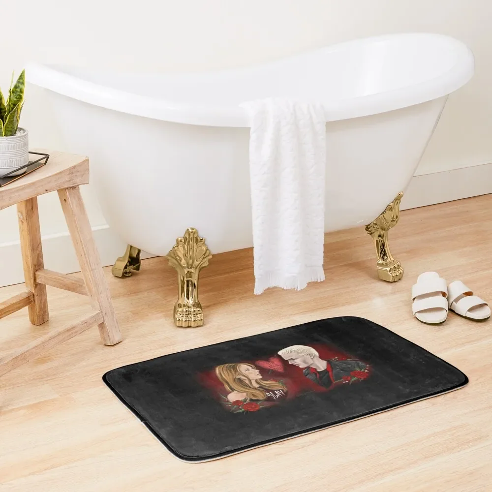 

Let Me Rest In Peace (Black Background) Bath Mat Modern Bathroom Accessories Absorbent Rug Entrance Carpet Mat