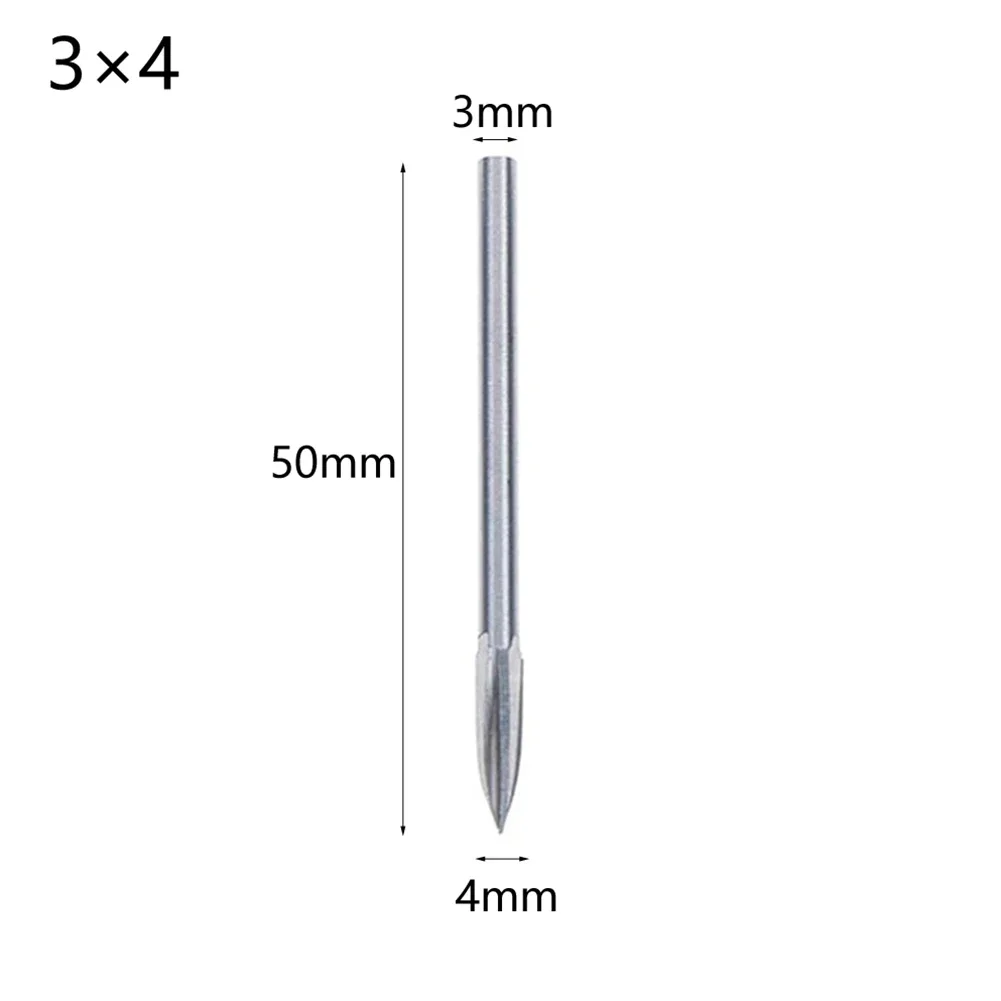 Engraving Drill Bit White Steel Woodworking For Carving Milling Cutter Rotary Tool Animals Antique Floor Carving