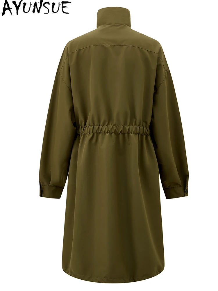 AYUNSUE witte ganzendons jas dames winterkleding 2025, lange geul voor dames, vossenbontkraag, nieuw in jassen bestaто Жqish