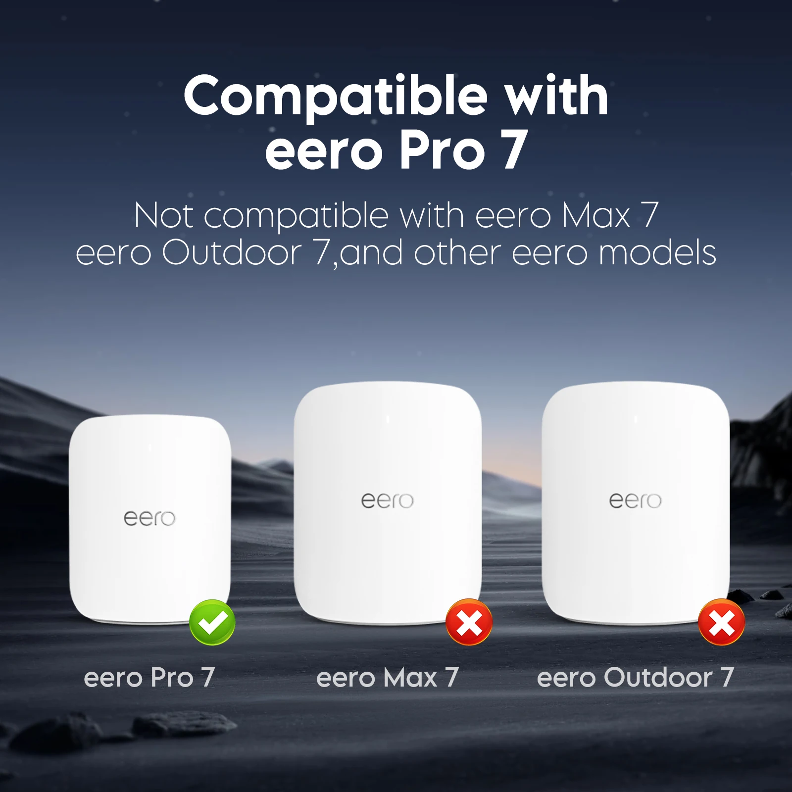 EDUP HY-WT1219-1 eero Pro 7 WiFi 7 라우터용 벽걸이, 케이블 정리 기능으로 공간 절약, 내구성 있고 설치가 간편한 키트