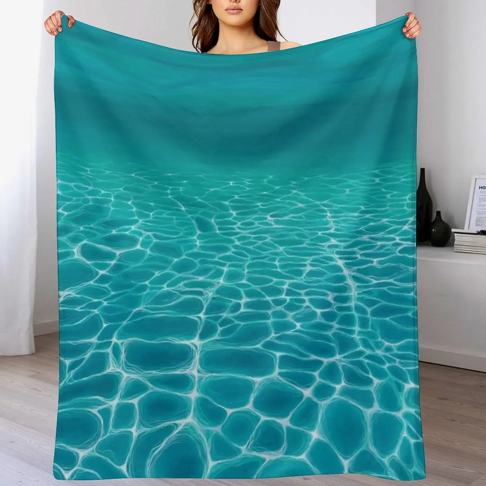 

Sunlit Seabed Throw Blanket Travel Flannels Hairys Shaggy Blankets