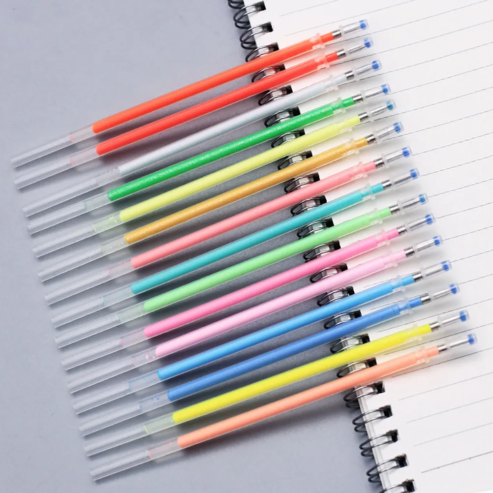 100 Mixed Colors 0.7mm Gel Pen Refills Smooth Flowing Ink Acid-Free Non-Toxic Compatible with Most Gel Pens for Art Journaling