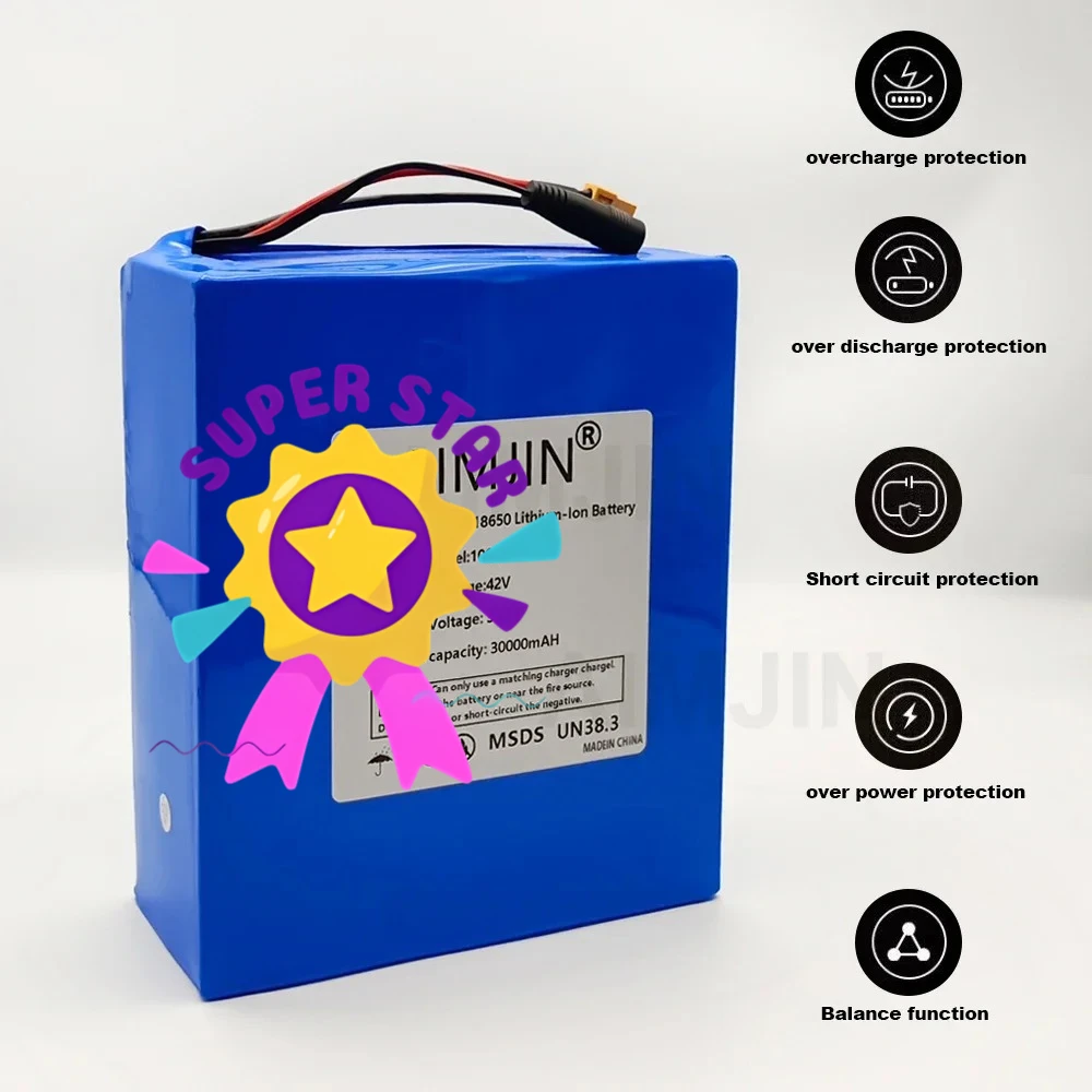 

Литиевый аккумулятор 36 В, 30000 мАч, 10S8P, 18650, встроенный BMS мощностью 1000 Вт, подходит для различных резервных устройств для хранения энергии